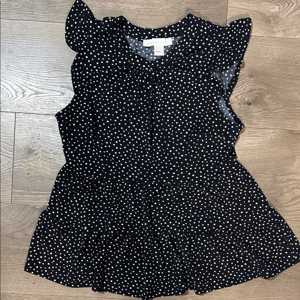 Black and White Peplum Top